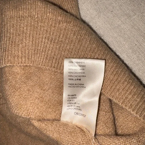 Pilcro Beige Tan 100% Cashmere Scoop Neck Sweater Womens XL - Picture 8 of 9